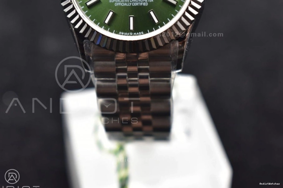 Steel ZeroBulk 31 278289 Syle President Markers DateJust Bracelet Green Dial Ladies on 316L Stick 557 WF 0502